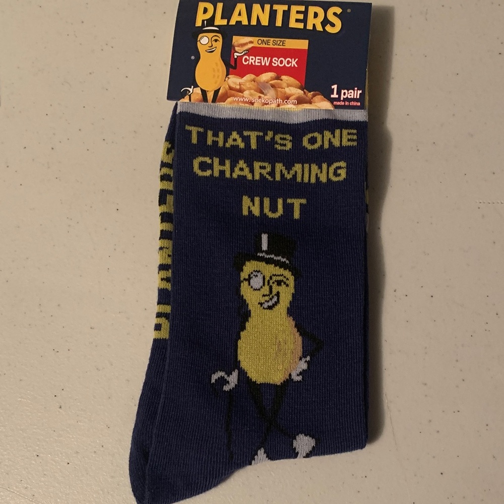 NEW- PLANTERS CREW SOCKS Blue & Yellow